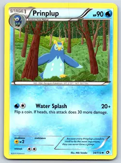 Prinplup - Legendary Treasures 34/113 Black White Pokemon Card MP - Image 1