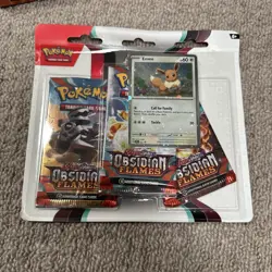 3x Obsidian Flames Eevee Bundle Pokemon Cards New Sealed Triple Booster Blister - Image 1