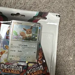 3x Obsidian Flames Eevee Bundle Pokemon Cards New Sealed Triple Booster Blister - Image 5