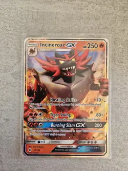 Pokemon TCG Incineroar GX Sun & Moon Base Set 27/149 Ultra Holo Rare Card - Image 1