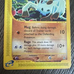 Pokemon Aquapolis Common Mankey Card No.92/147 - Image 4