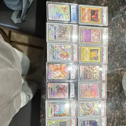 Pokemon TCG Graded Card Lot 16 Cards Charmander Pikachu Mew Arceus Full Art Pro… - Image 1