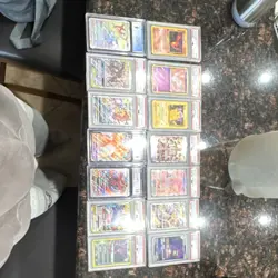 Pokemon TCG Graded Card Lot 16 Cards Charmander Pikachu Mew Arceus Full Art Pro… - Image 2