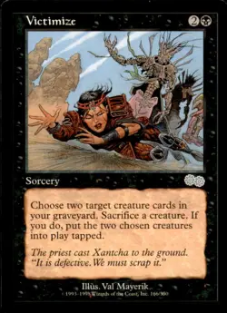 MTG Victimize LP Light Play Urza's Saga [2161] - Image 1