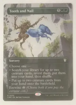 *borderless TOOTH AND NAIL Commander Masters MTG Magic NM - Image 1