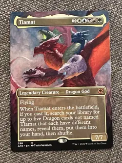 MTG Tiamat Borderless - Adventures in the Forgotten Realms - Image 1