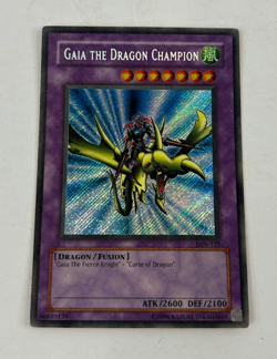 Gaia the Dragon Champion LOB-125 Unlimited Secret Rare LP - Image 1