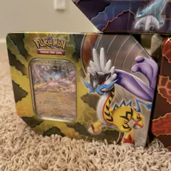 Pokemon Card 3 Tin set of Walking Wake, Gouging Fire, Raging Bolt 15 packs Total - Image 3
