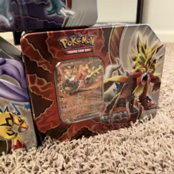 Pokemon Card 3 Tin set of Walking Wake, Gouging Fire, Raging Bolt 15 packs Total - Image 4