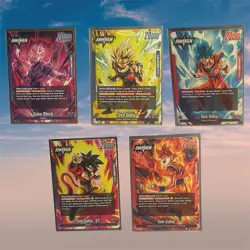 Dragon Ball Z DBZ Super Fusion World Son Goku Bundle Of 5 Cards Awaken Leader - Image 1