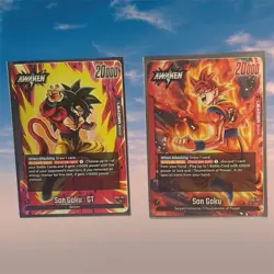 Dragon Ball Z DBZ Super Fusion World Son Goku Bundle Of 5 Cards Awaken Leader - Image 2