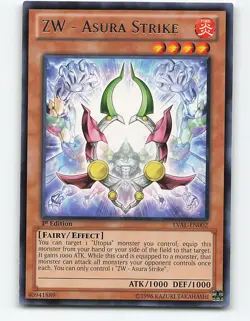 ZW #LVAL-EN002 Rare 1st Edition Yugioh Card - Image 1