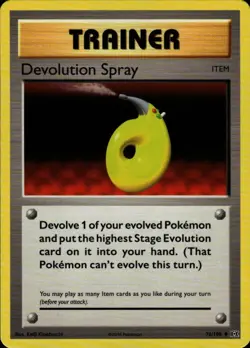 Pokemon TCG Card Devolution Spray Rare Trainer Evolutions - Image 1
