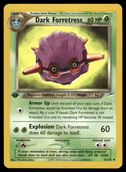 Pokemon Cards Dark Forretress 35/105 1st Edition Neo Destiny WOTC Uncommon LP - Image 1