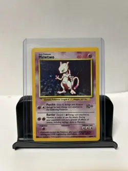Pokemon Mewtwo Holo Rare Base Set 10/102 English Wizards Of The Coast TCG Card - Image 1