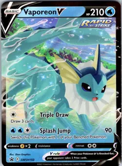 Vaporeon V - Promo SWSH: Sword & Shield Promo Cards SWSH150 NM - Image 1