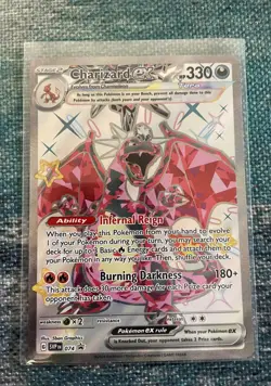 Pokemon TCG Charizard EX SVP074 Black Star Promo Card, NM Shiny Full Art Mint - Image 1