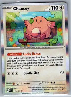 Chansey 113/165 Holo SV: Scarlet & Violet 151 - Pokemon Card - NM - Image 1
