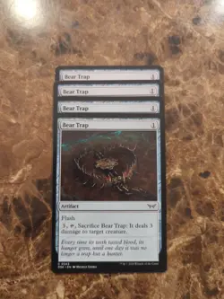 (4) Bear Trap *PLAYSET* Duskmourn: House of Horror Regular NM MTG - Image 1