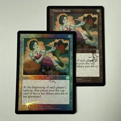 2x Signed Worry Beads 1 FOIL Mercadian Masques FREE SHIPPING - Image 1