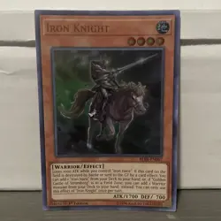 1ST EDITION IRON KNIGHT 1996 BLRR-EN007 YUGIOH CARD (LP/MP) - Image 1