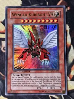 Yugioh: Winged Kuriboh LV9 - YG03-EN001 - Ultra Rare - Limited Edition - LP - Image 1