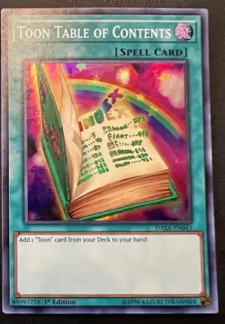 Yu-Gi-Oh! TCG Toon Table of Contents 1st Edition Super Rare DASA-EN043 NM - Image 1