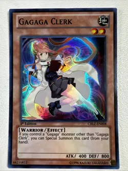 Gagaga Clerk Super Rare 1st Edition CBLZ-EN008 LP Cosmo Blazer Yugioh - Image 1