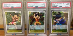 PSA 10 2025 One Piece Luffy Ace Sabo PBR02 JP Sequential Set - Image 1