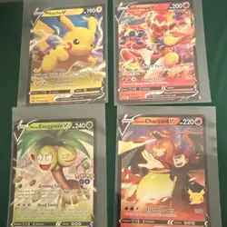 Pokemon Jumbo Card Lot 26 Cards Charizard V Dragonite V Dark Sylveon V Pikachu - Image 1