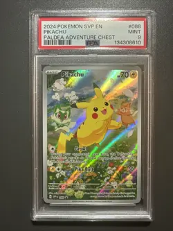 Pikachu #088 PSA 9 Black Star Promo Paldea Adventure Chest Pokemon Graded Card - Image 1