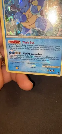 Pokemon TCG Blastoise 13/95 Cracked Ice HOLO BLEED ERROR Rare HGSS Card LP - Image 3