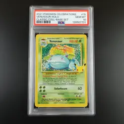 PSA 10 Venusaur 15/102 Pokemon Celebrations Classic Collection Holo Graded Card - Image 1