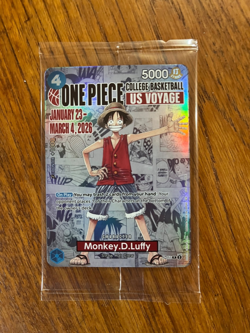One Piece Monkey.D.Luffy Promo Card *SEALED* plus poster and tshirt - Image 1