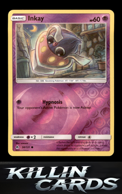 Reverse Holofoil Inkay 50/131 Common SM - Forbidden Light Pokemon Card LP - Image 1