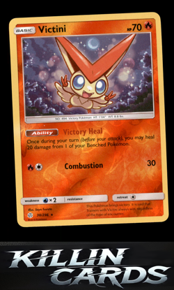 Reverse Holofoil Victini 30/236 Pokemon Holo Rare SM - Cosmic Eclipse Card NM - Image 1