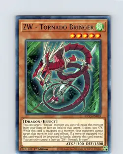 Yu-Gi-Oh TCG ZW - Tornado Bringer KICO-EN035 1st Edition Regular Rare Card NM - Image 1