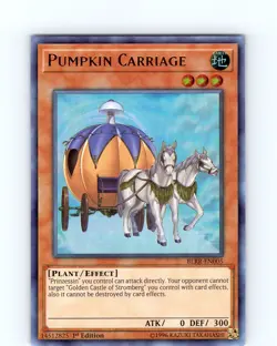 Yu-Gi-Oh TCG Pumpkin Carriage BLRR-EN005 1st Edition Ultra Rare Card NM - Image 1