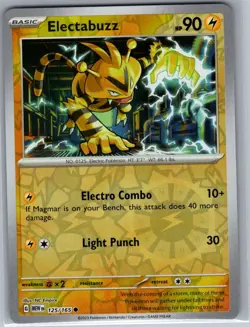 Electabuzz 125/165 Reverse Holo SV: Scarlet & Violet 151 - Pokemon Card - NM - Image 1