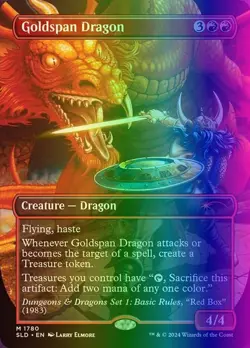 MTG Goldspan Dragon (1780/3004) Secret Lair Drop Series NM FOIL- Rainbow - Image 1