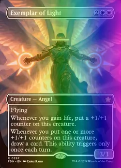 MTG Magic the Gathering Exemplar of Light (297/789) Foundations LP FOIL - Image 1