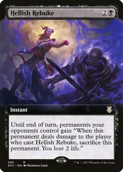MTG Hellish Rebuke (295/359) Adventures in the Forgotten Realms Commander LP - Image 1
