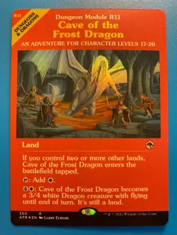 MTG 1x FOIL SHOWCASE Cave of the Frost Dragon # 350 Dungeon Module Magic x1 NM - Image 1