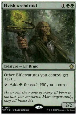 Foundations #219 Elvish Archdruid Foil - Image 1