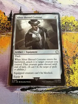 Silver Shroud Costume - 142 - NM - Universes Beyond: Fallout - MTG - Image 1