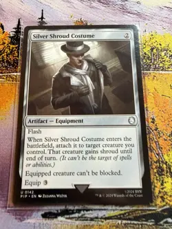 Silver Shroud Costume - 142 - NM - Universes Beyond: Fallout - MTG - Image 4