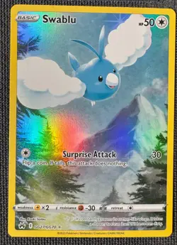 SWABLU GG27/GG70 HOLO CROWN ZENITH GALARIAN GALLERY POKEMON NM - Image 1