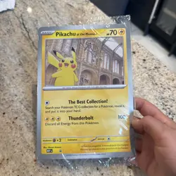 3 x Pikachu at the Museum Jumbo Sealed Promo Pokemon Card Oversized - Image 1