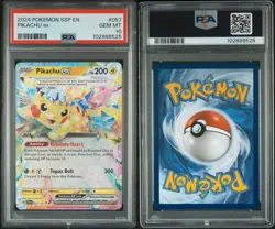 2024 Pokemon Surging Sparks #057 Pikachu ex PSA 10 - Image 3