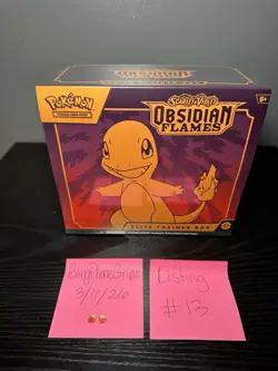 1 New Sealed Pokemon TCG Obsidian Flames Elite Trainer Box Charmander ETB - Image 1